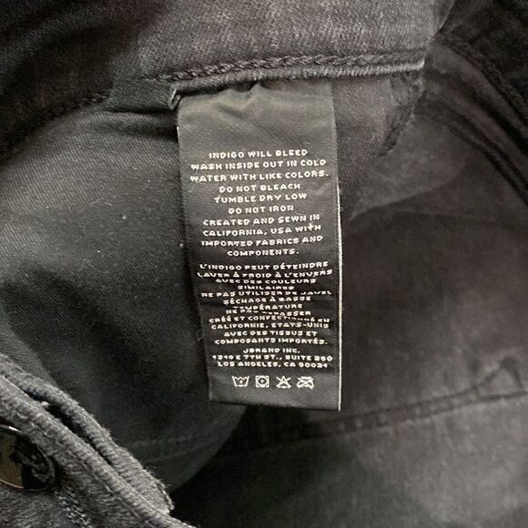 J Brand Women Ruby 30 high rise Cigarette Leg Jean in Vanity black wash - Picture 15 of 15